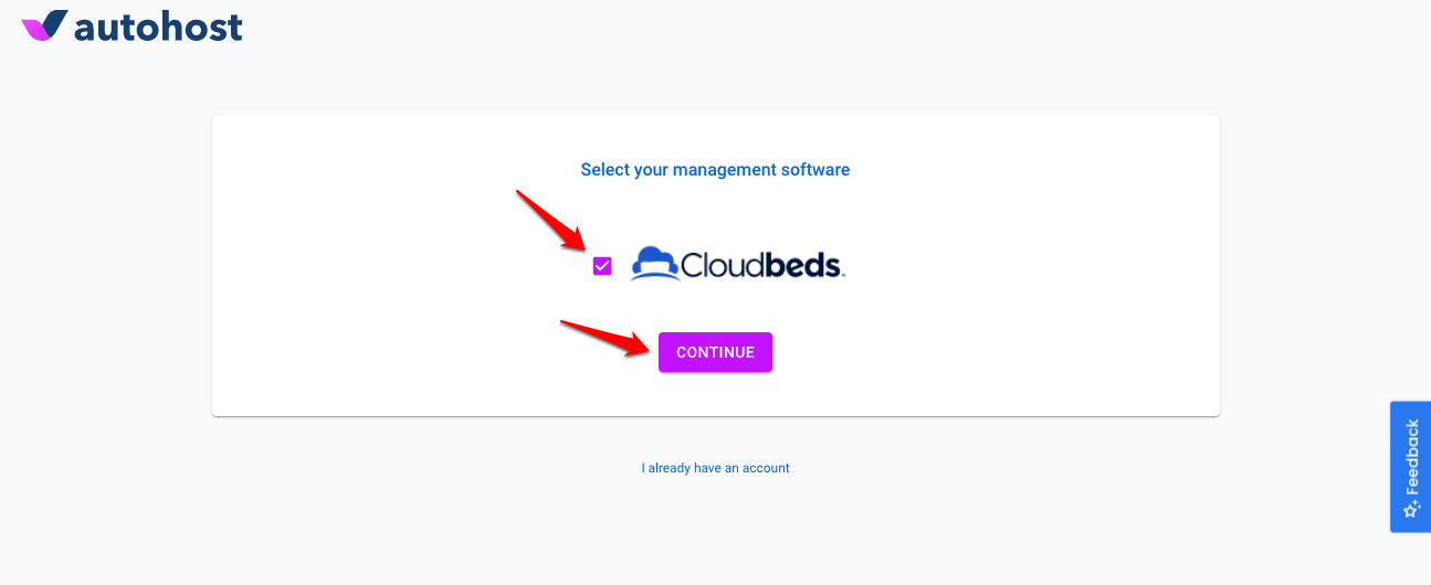 Screenshot_View of Account Authentication Page for Cloudbeds (Part 1)